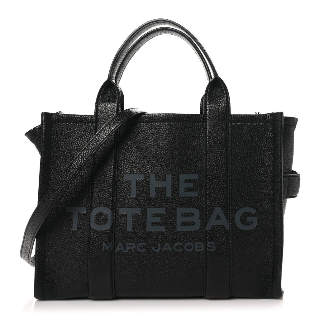 Grained Calfskin Medium The Tote Bag Black