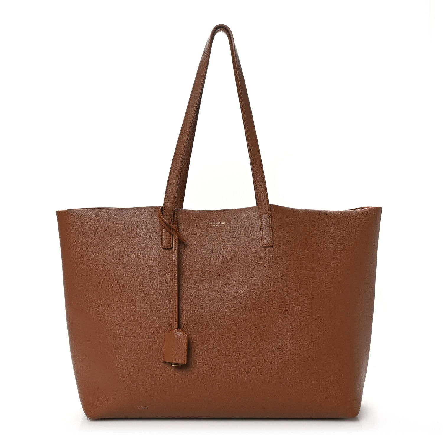 Calfskin Large Shopping Tote Old Brandy