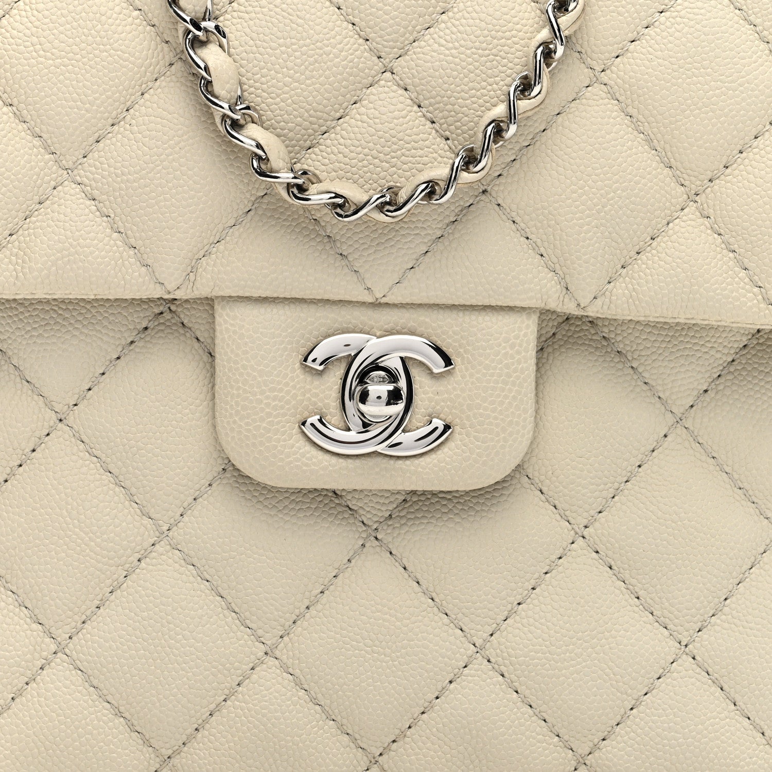 Caviar Quilted Medium Urban Companion Flap White