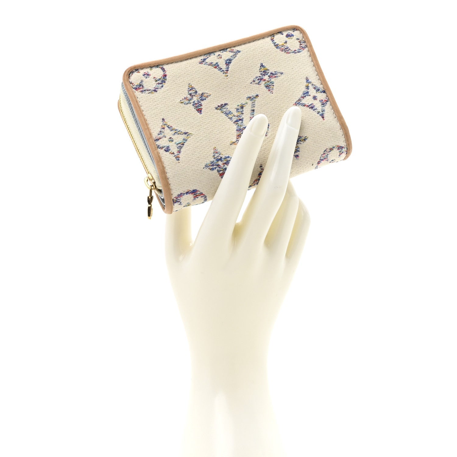 Monogram Jacquard Lou Wallet White