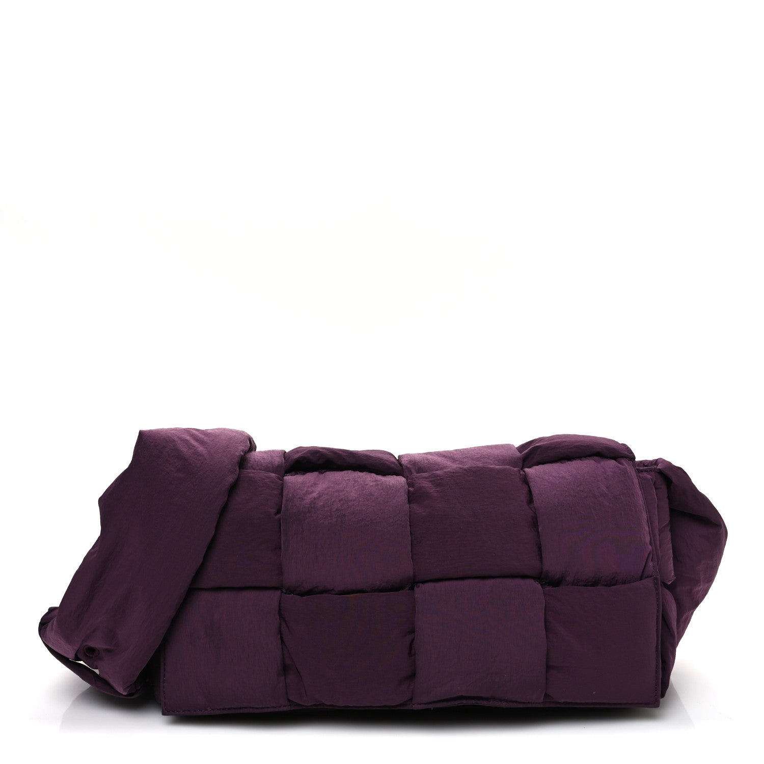 Nylon Intrecciato Padded Tech Cassette Bag Purple