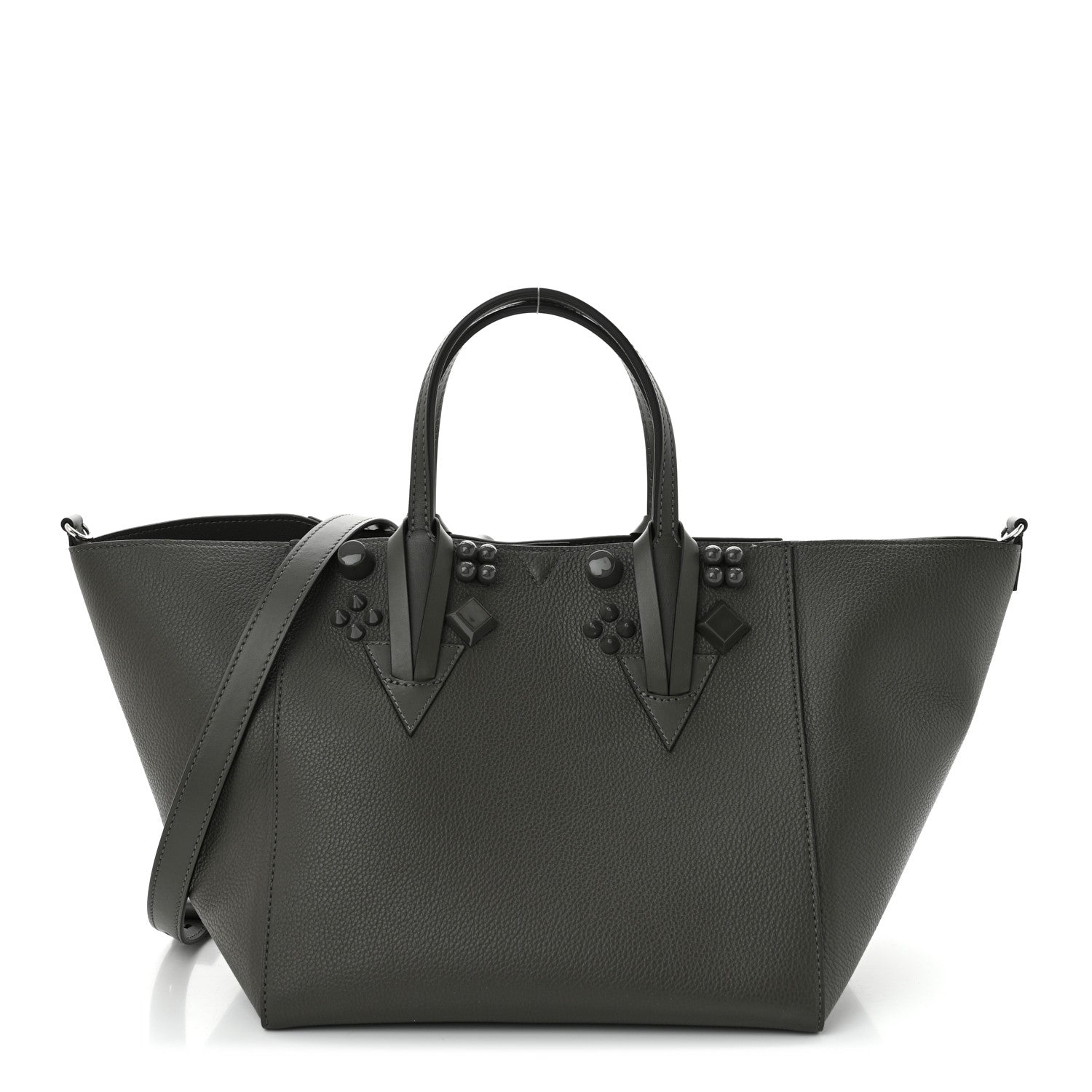 Calfskin Empire Spike Studded Cabachic Tote Rocket