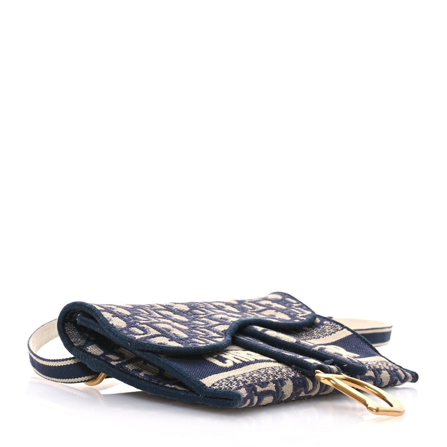 Oblique Slim Saddle Pouch Blue