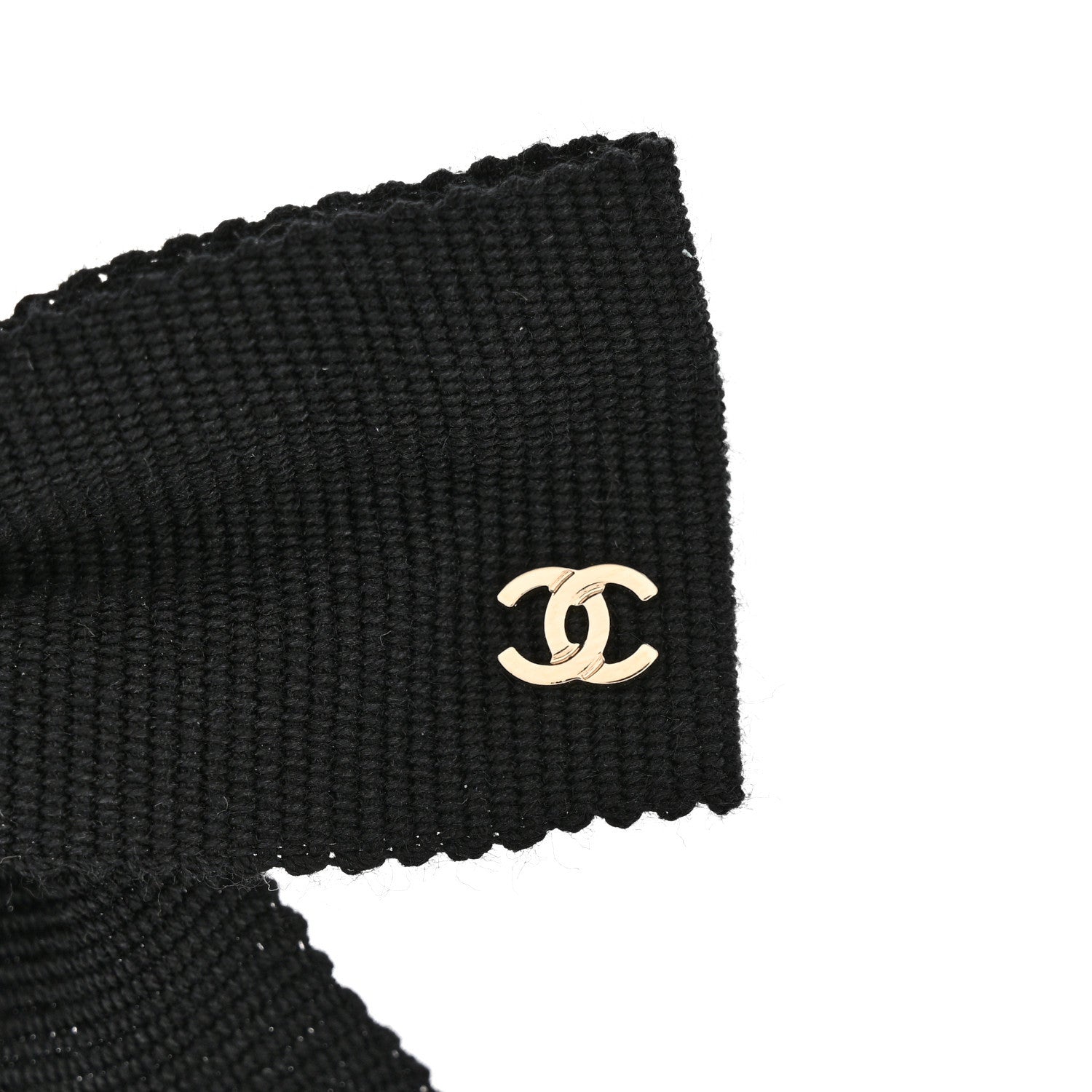 Grosgrain Bow CC Hair Clip Black