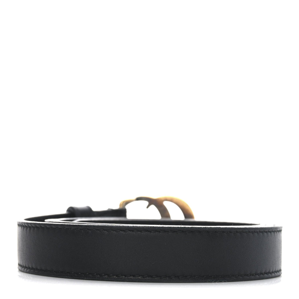 Calfskin Double G 20mm Belt 80 32 Black