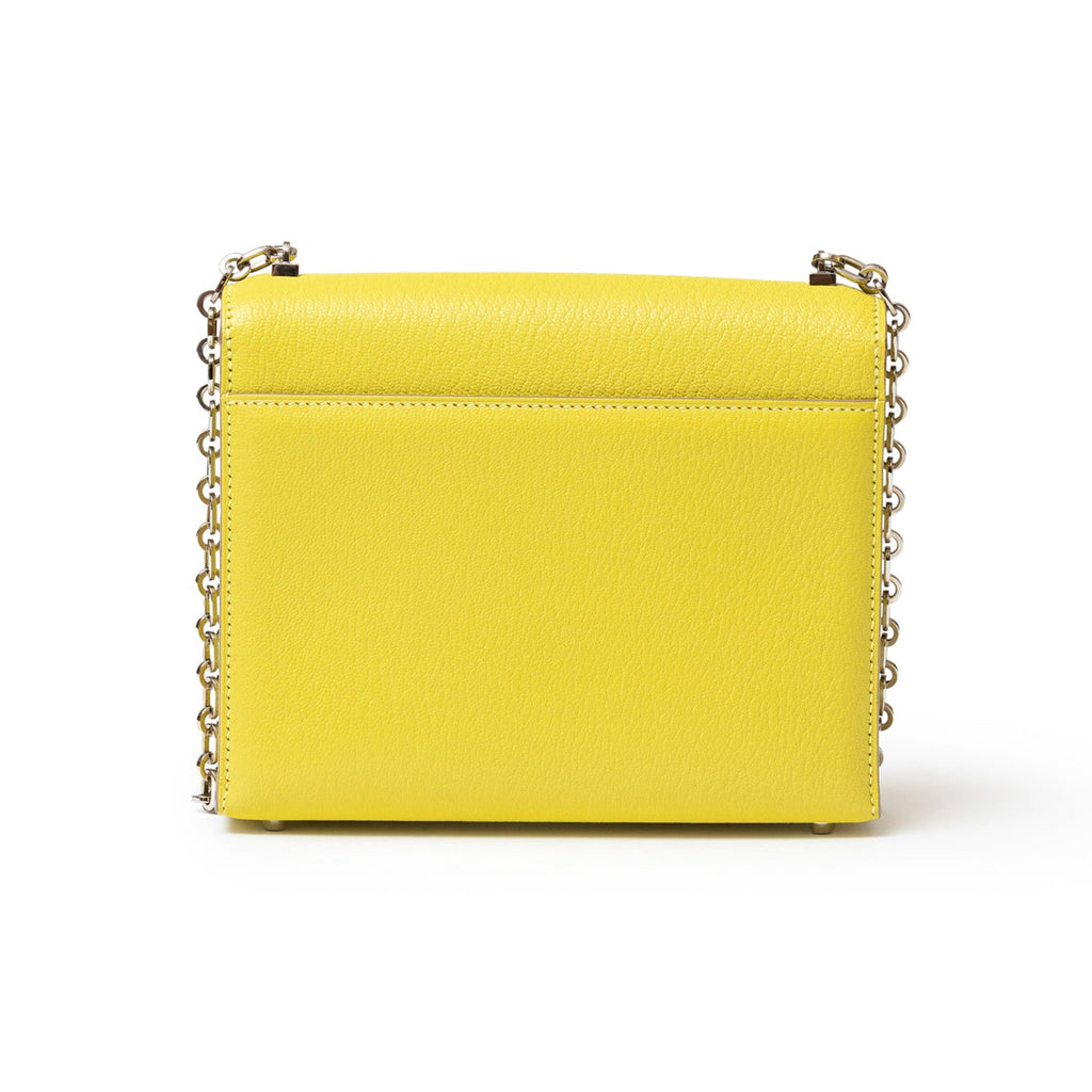 Hermès Mini Verrou Chaine Bag Lime Chevre Mysore Palladium Hardware