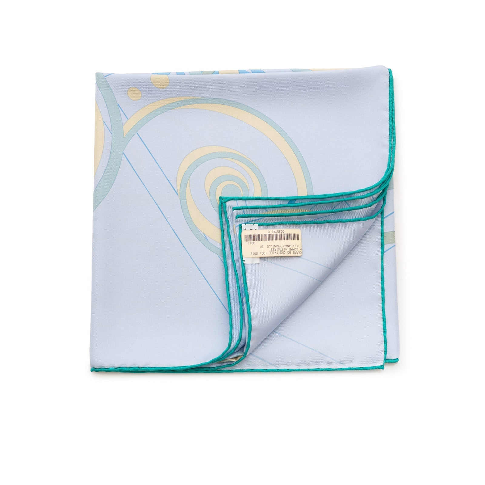 Hermès Carre Scarf 90 H Comme Histoires Ciel/Canard/Vanille