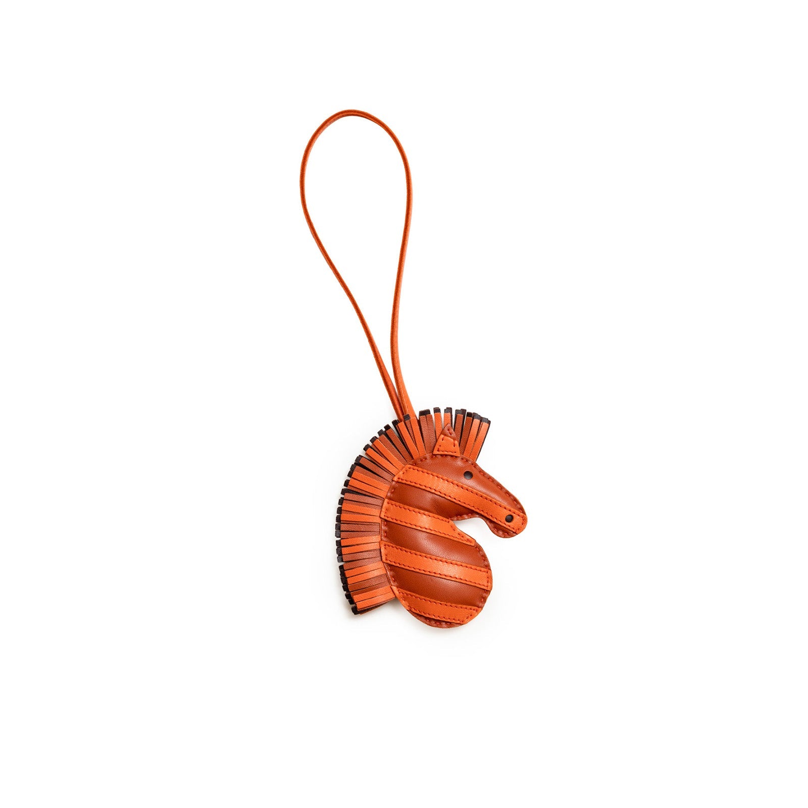 Hermès Milo Geegee Savannah Bag Charm PM Carnelian/Poppy/Rouge Sellier Swift