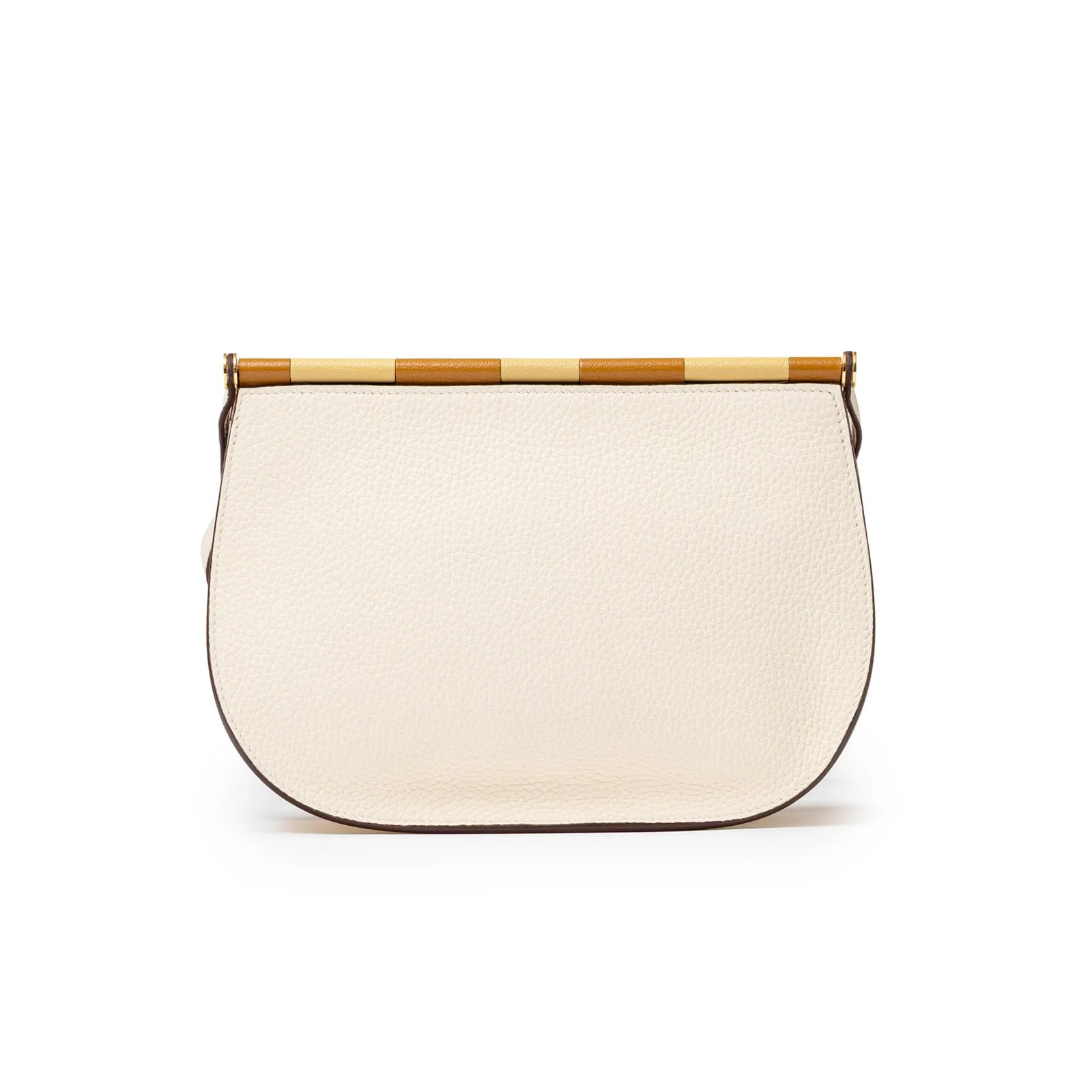 Hermès Sac Saut 25 Bag Clemence/Chevre Mysore Nata/Caramel/Etoupe Gold Hardware