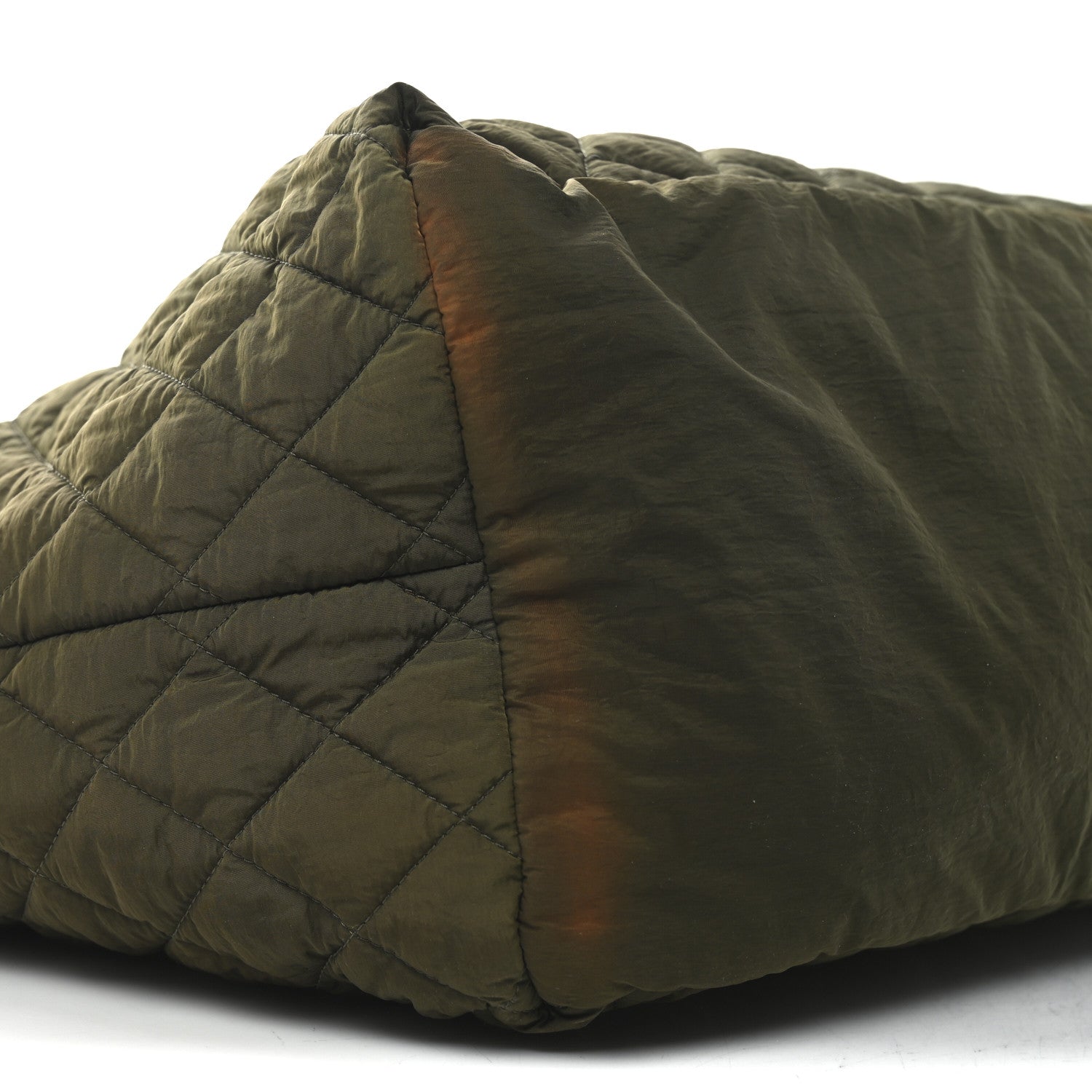 Nylon Quilted Large Coco Cocoon Shopping Tote Green