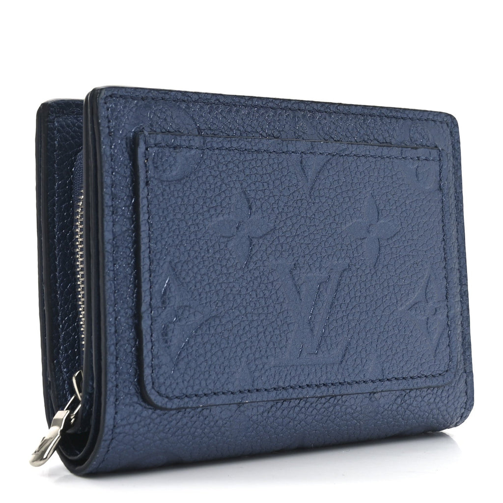 Metallic Empreinte Clea Wallet Navy Nacre