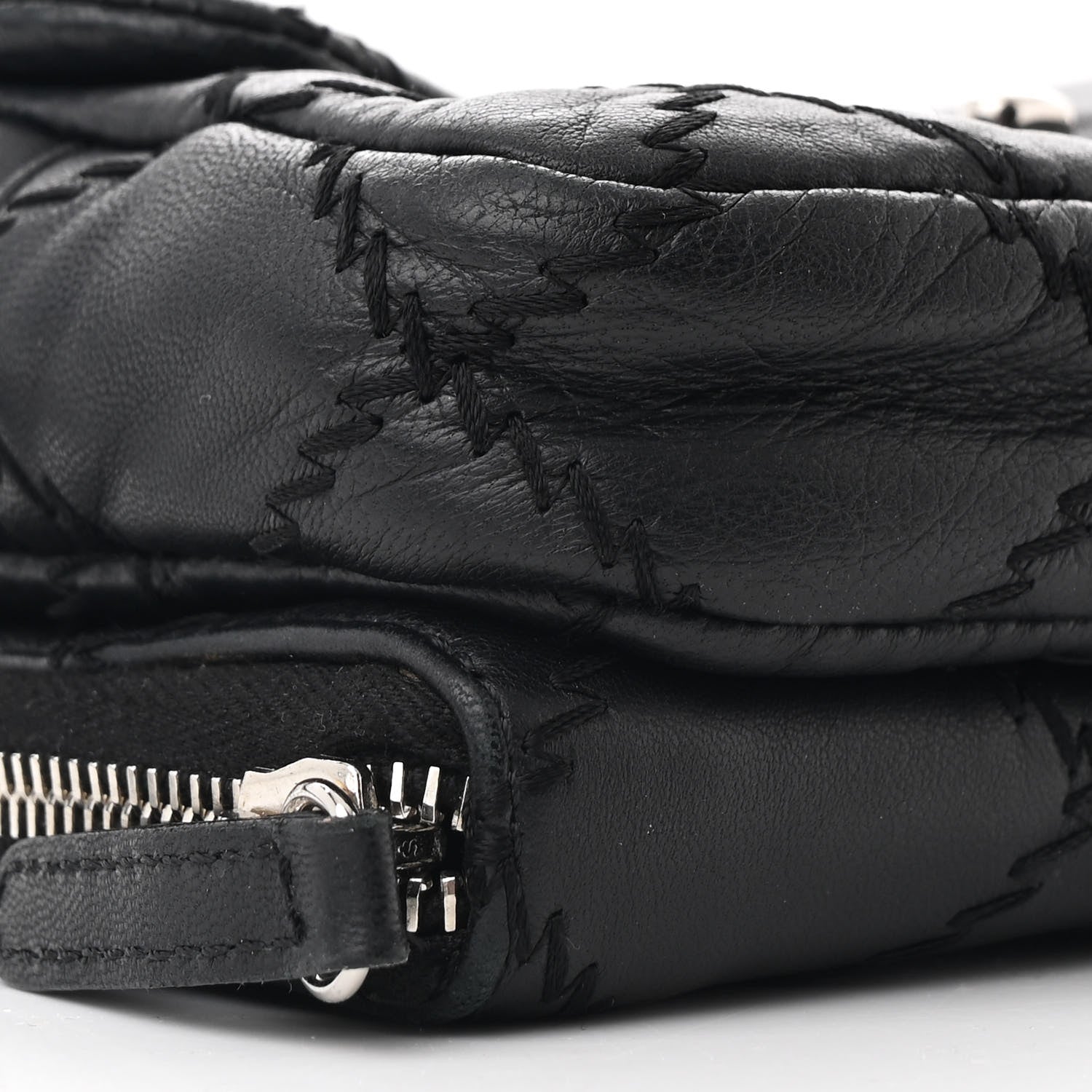 Lambskin Stitched New Mini Flap Black