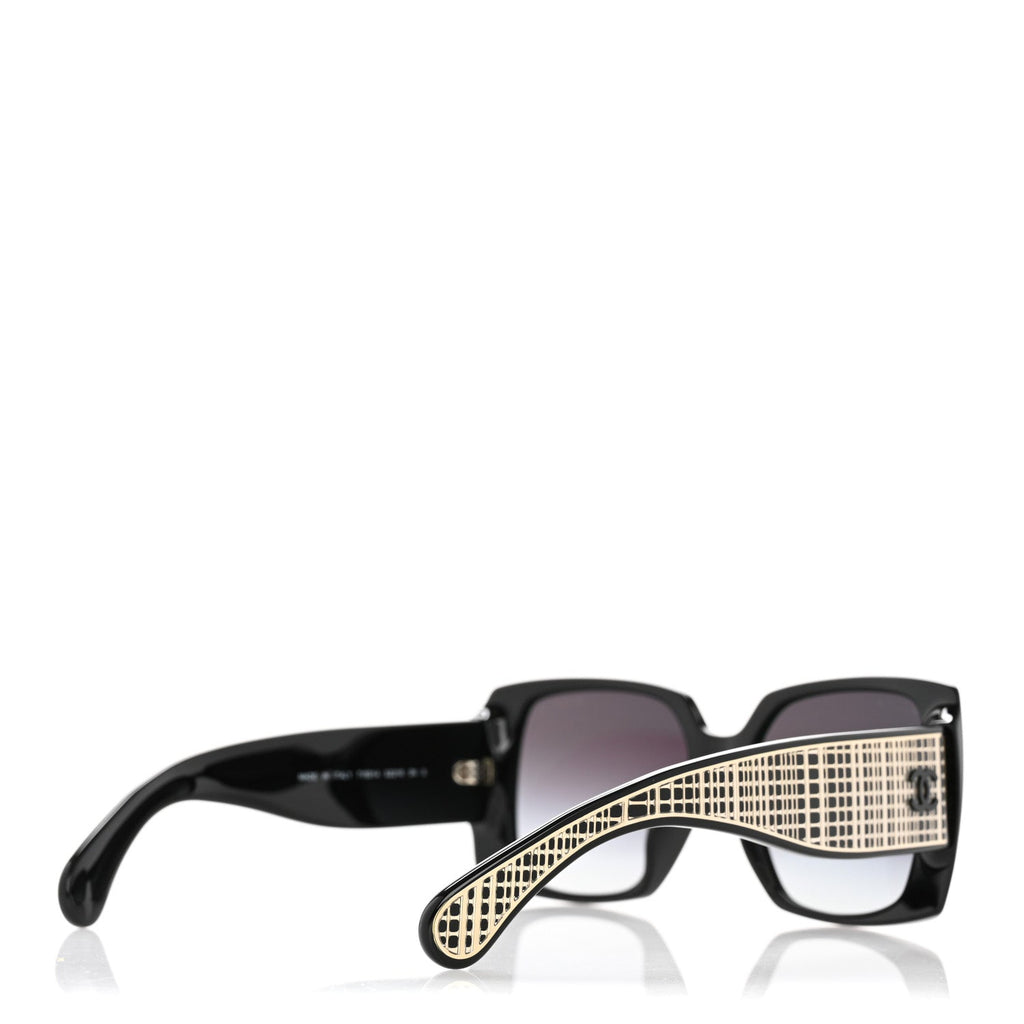 Acetate Rectangle Sunglasses 71551A Black