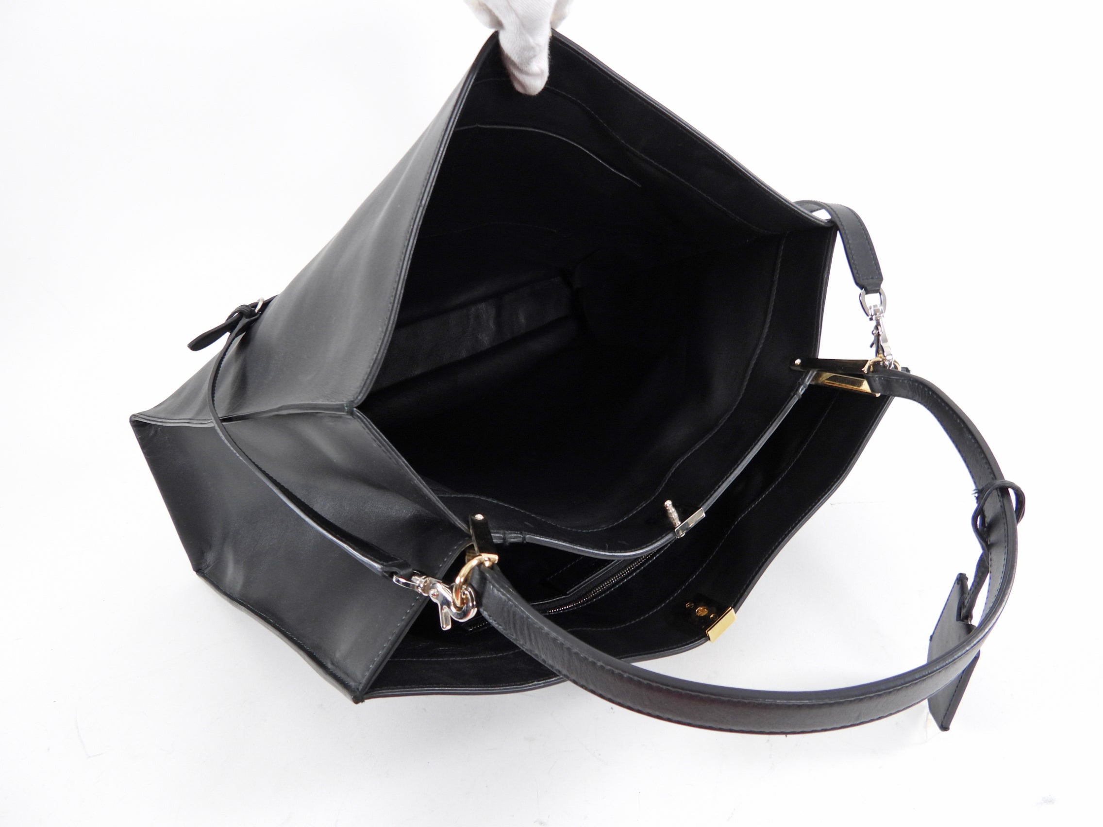 Balenciaga Le Dix Black Leather Large Tote Bag