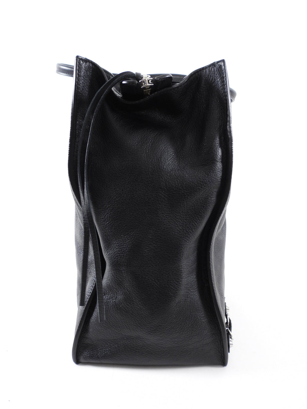 Balenciaga Large Black Leather Papier A4 Tote Bag