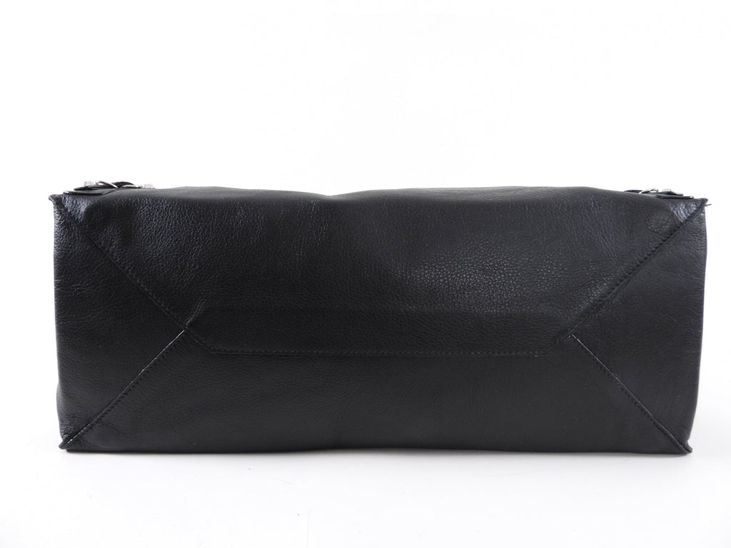 Balenciaga Large Black Leather Papier A4 Tote Bag