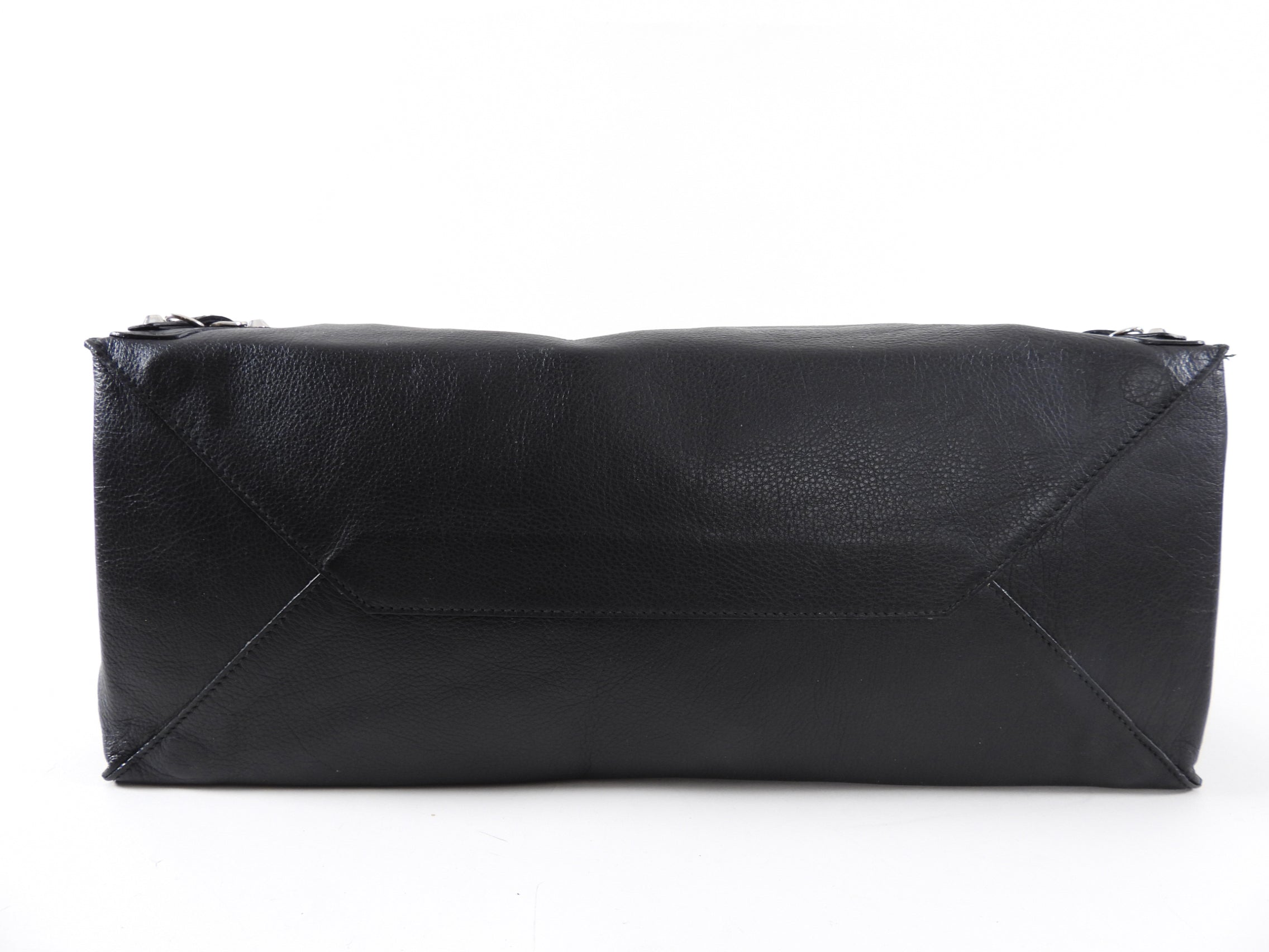 Balenciaga Large Black Leather Papier A4 Tote Bag