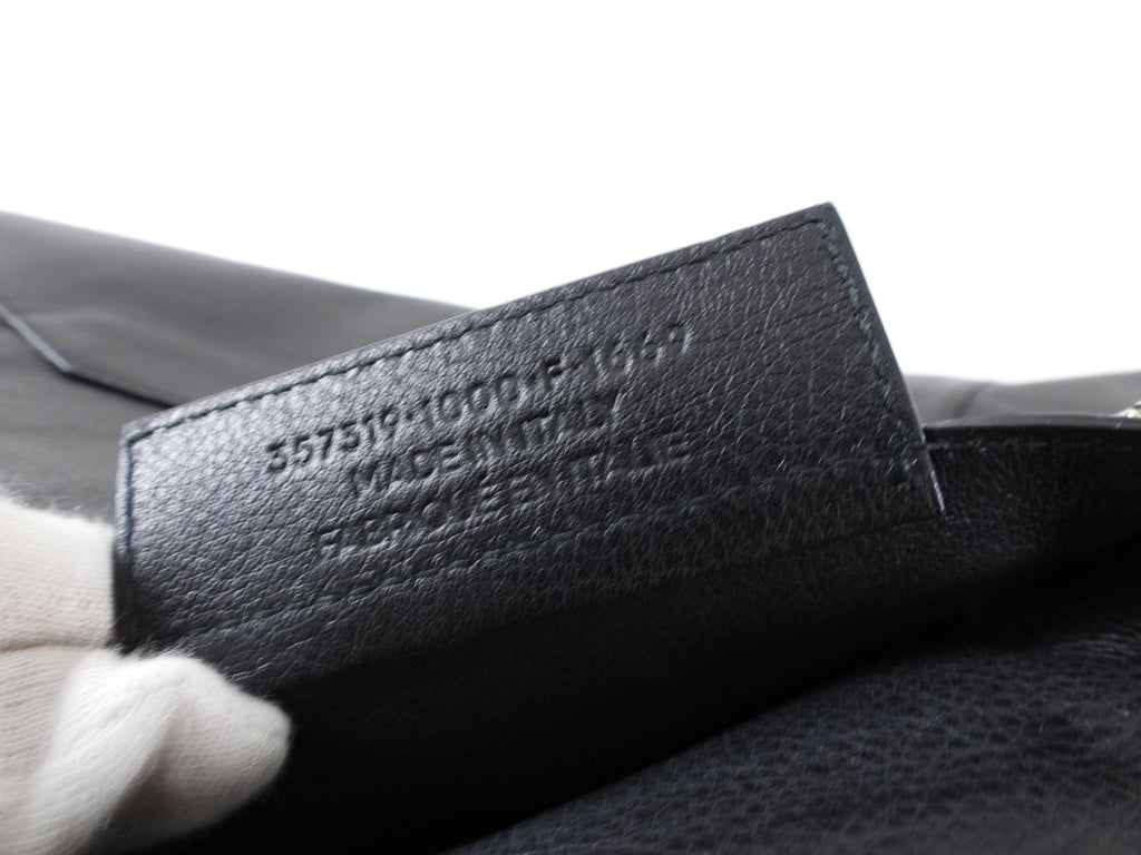 Balenciaga Large Black Leather Papier A4 Tote Bag