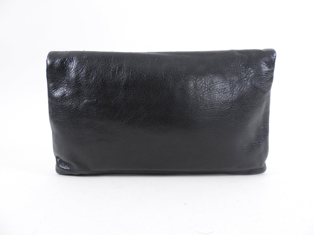 Balenciaga Giant 12 Black Leather Arena Clutch Bag