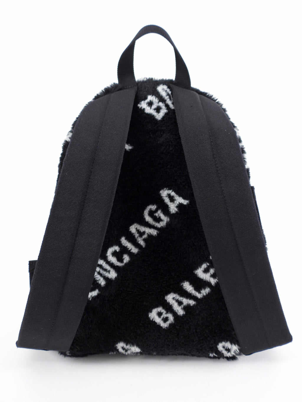 Balenciaga Everyday Logo Backpack in Faux Plush Fur
