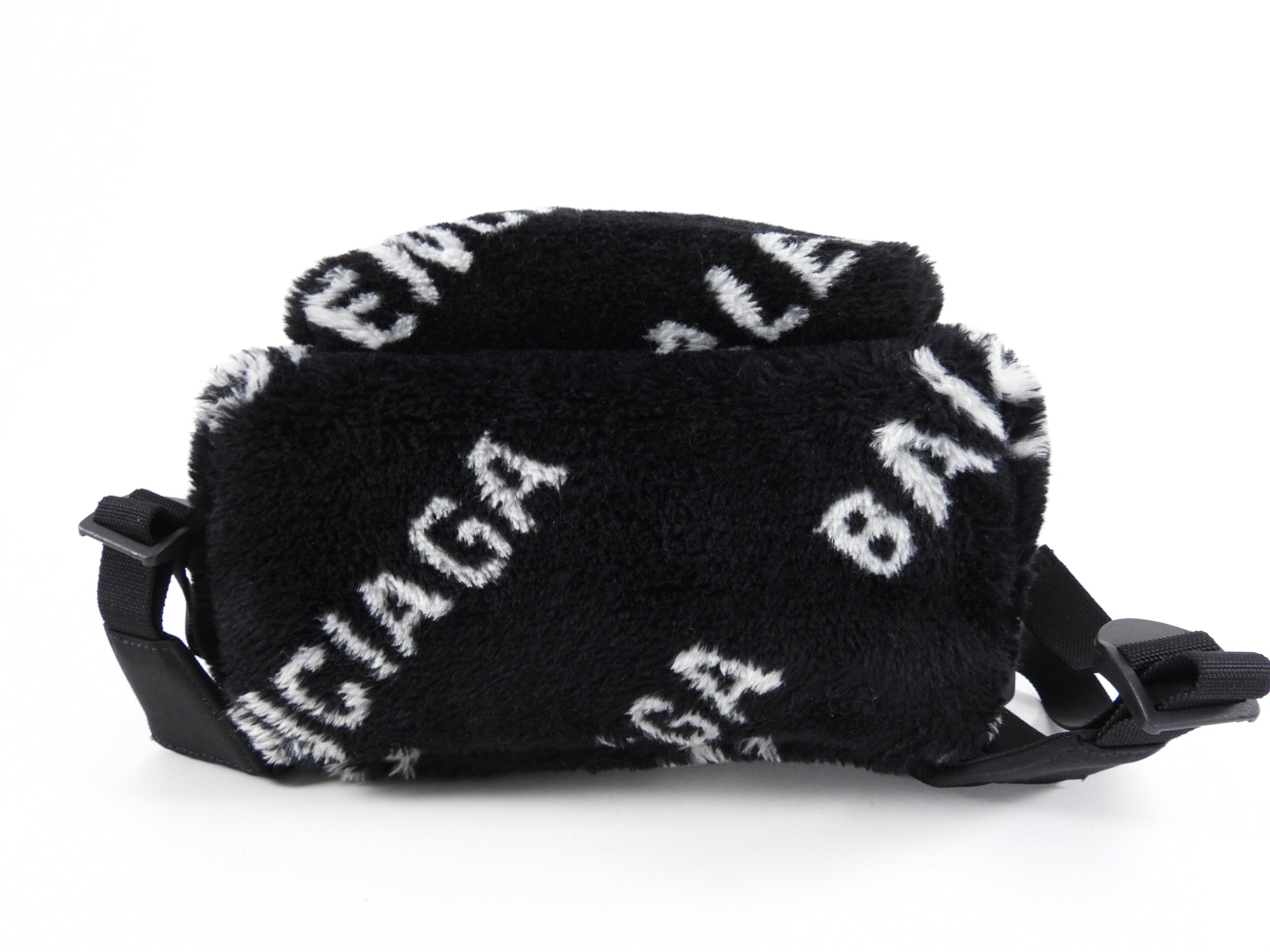 Balenciaga Everyday Logo Backpack in Faux Plush Fur