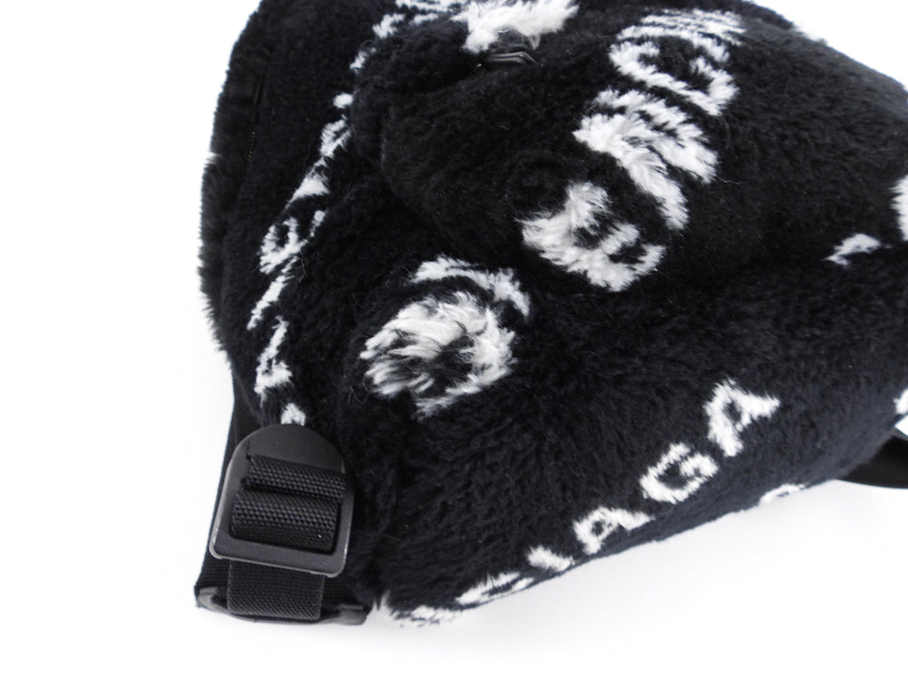 Balenciaga Everyday Logo Backpack in Faux Plush Fur