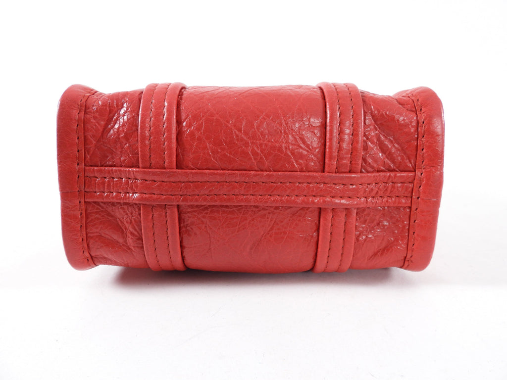 Balenciaga Red XXS Bazaar Crossbody Tote Bag