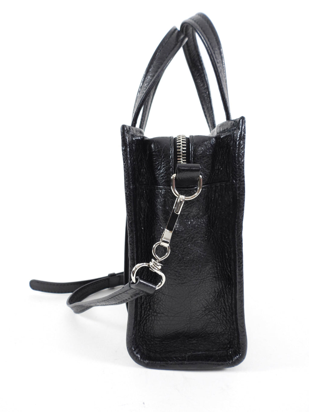 Balenciaga Black XXS Bazar Crossbody Tote Bag