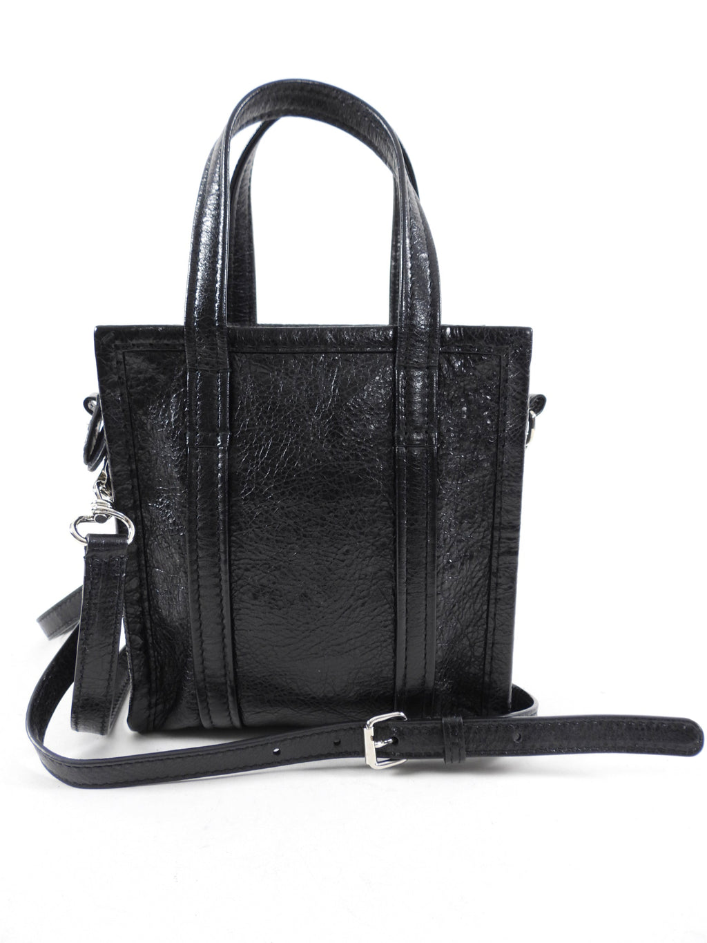 Balenciaga Black XXS Bazar Crossbody Tote Bag