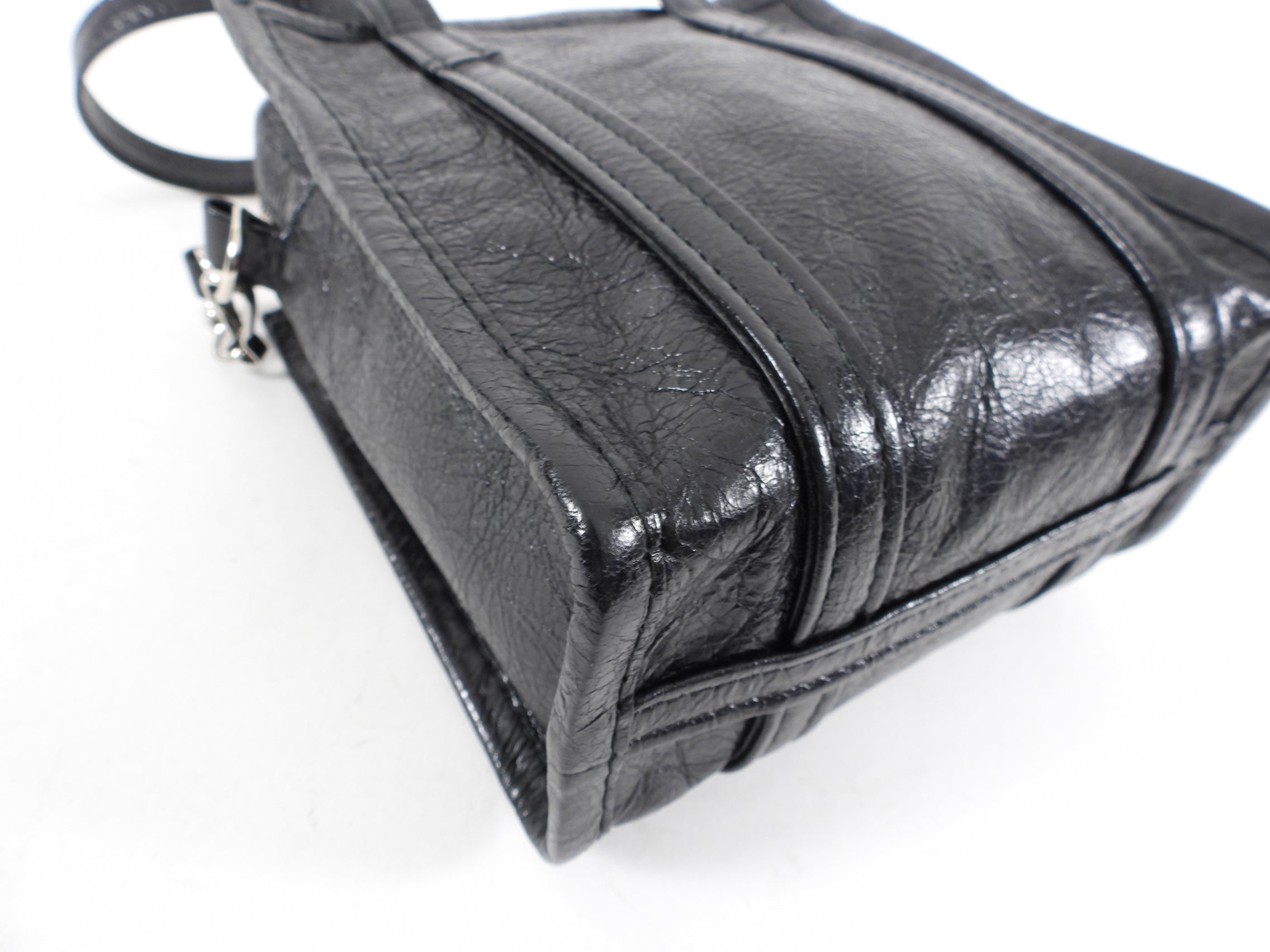Balenciaga Black XXS Bazar Crossbody Tote Bag