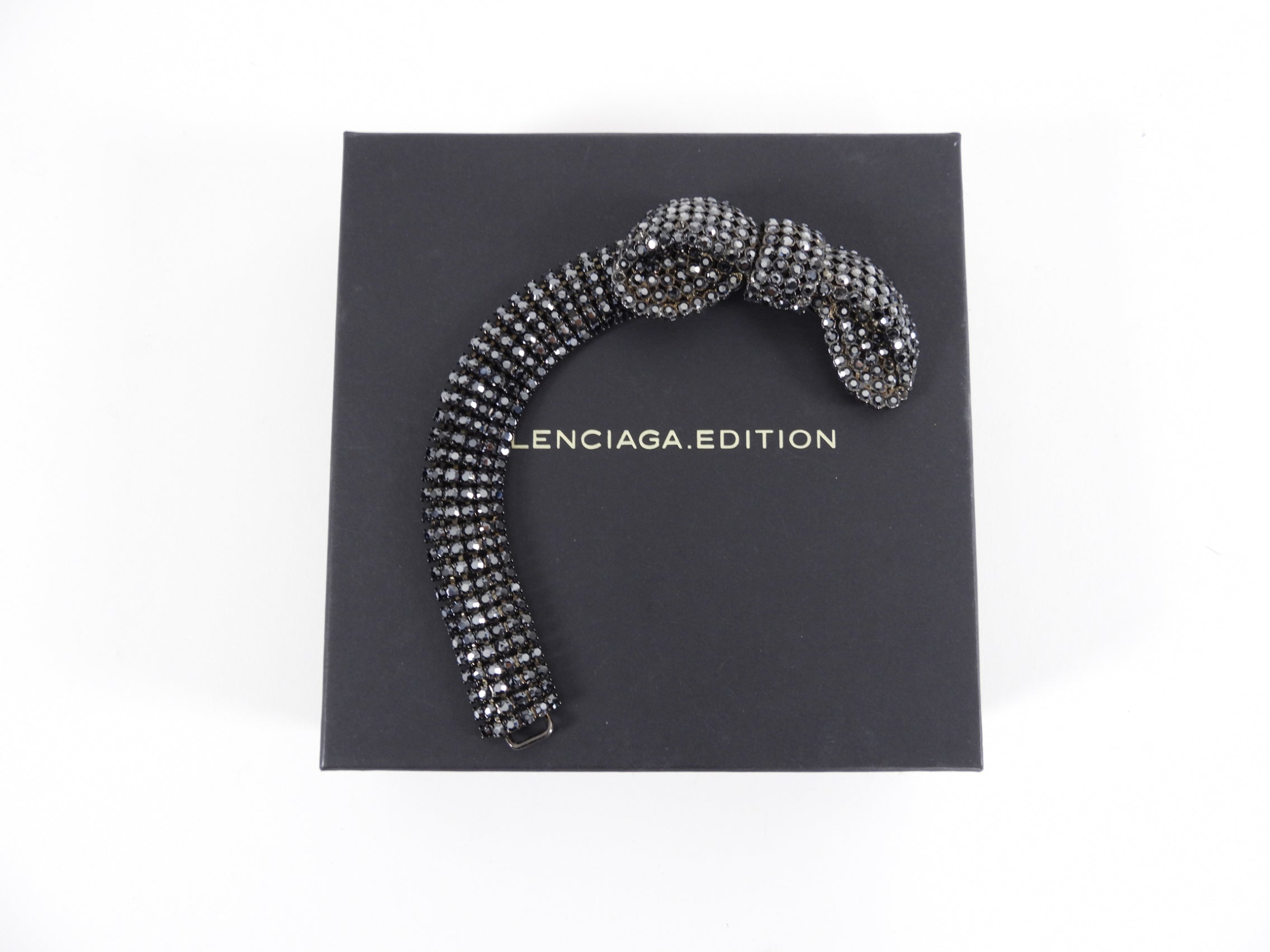 Balenciaga Editions Winter 1967 Rhinestone Bow Bracelet