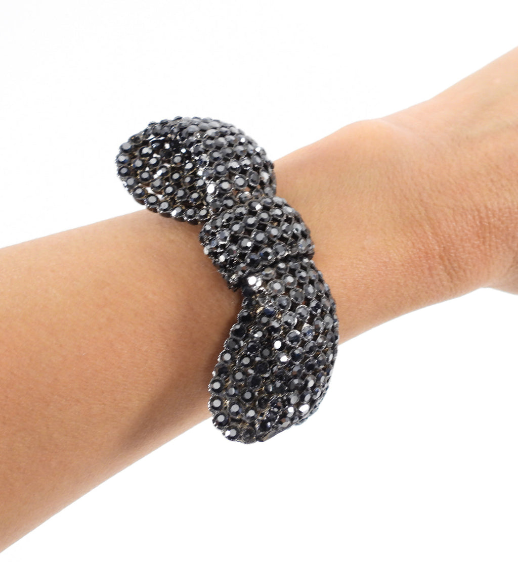 Balenciaga Editions Winter 1967 Rhinestone Bow Bracelet
