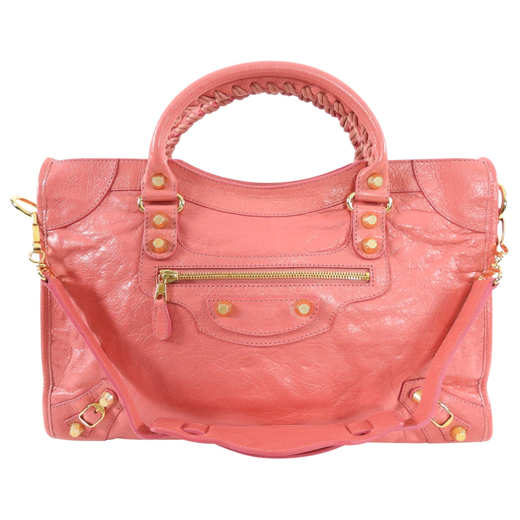 Balenciaga Classic City Medium Lambskin Salmon Pink Bag GHW