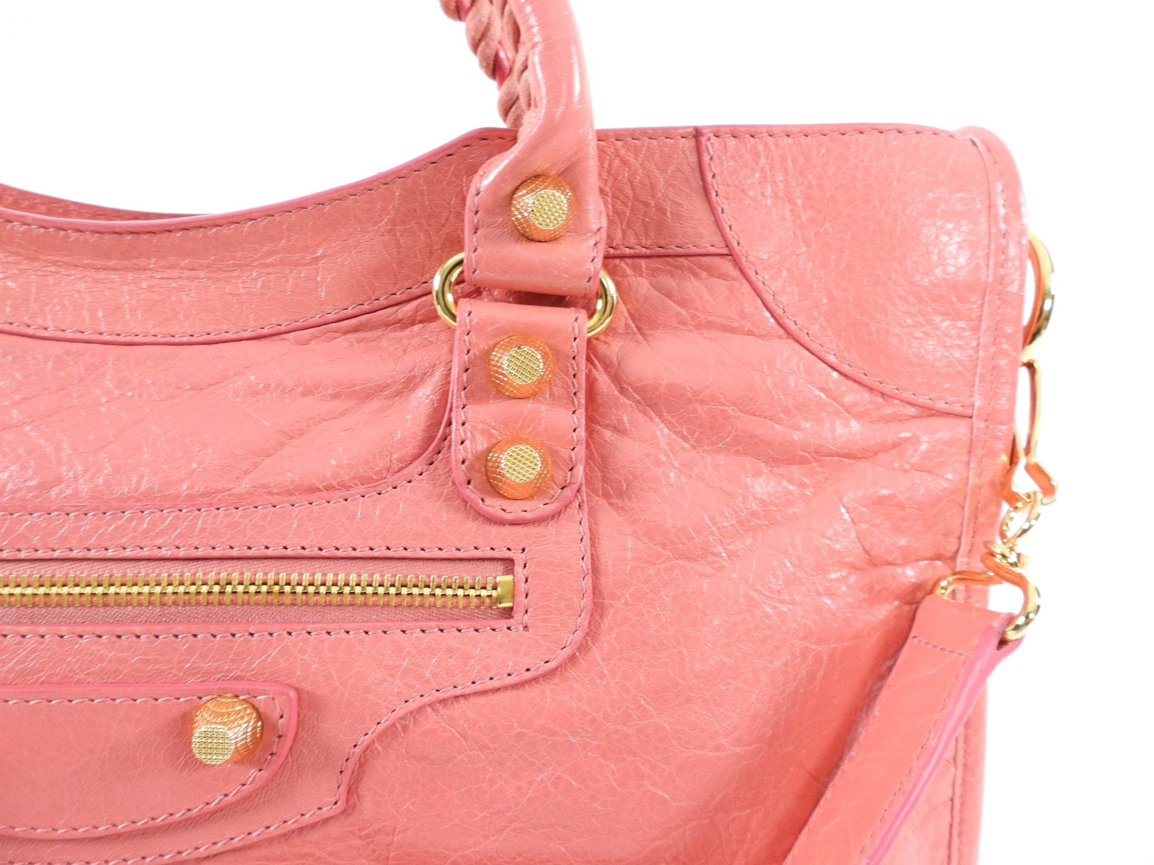 Balenciaga Classic City Medium Lambskin Salmon Pink Bag GHW