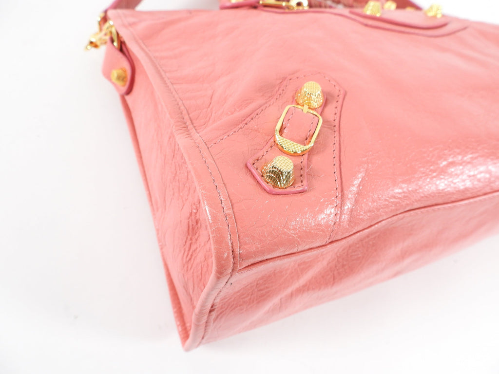 Balenciaga Classic City Medium Lambskin Salmon Pink Bag GHW