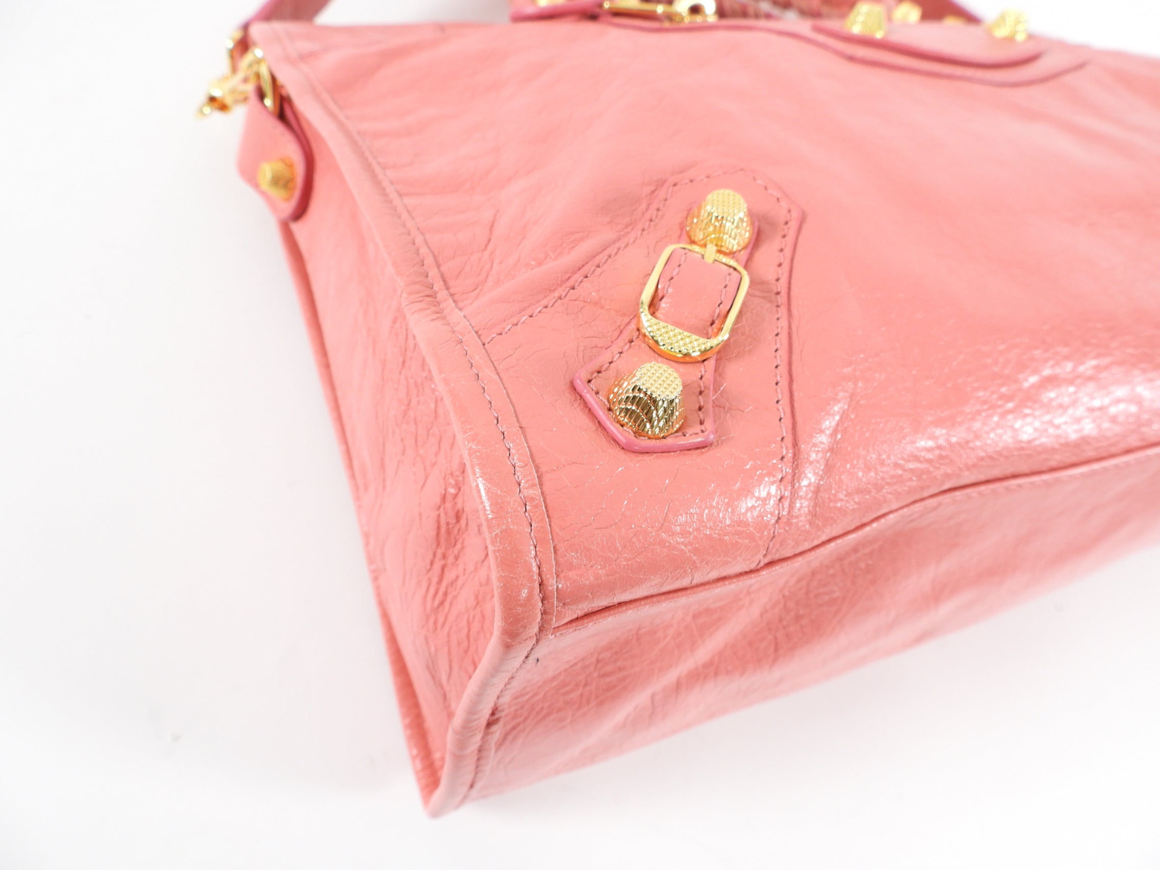Balenciaga Classic City Medium Lambskin Salmon Pink Bag GHW