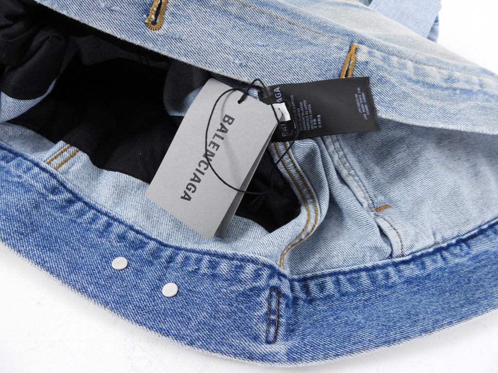 Balenciaga Oversized Distressed Blue Denim Jacket - S / M / L