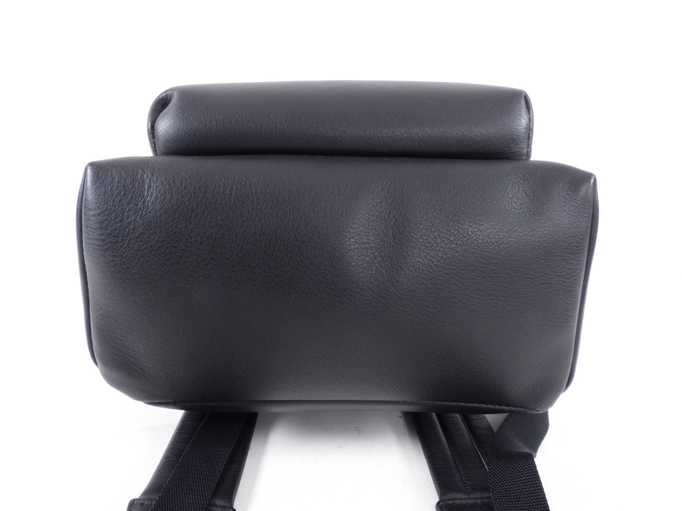 Balenciaga Everyday Black Logo Leather Small Backpack