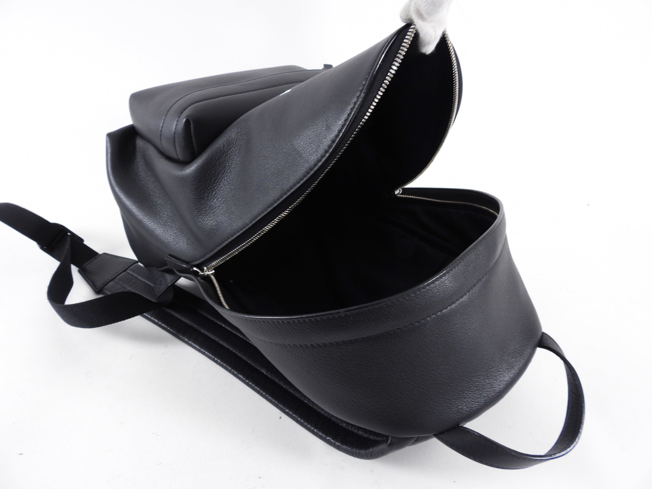 Balenciaga Everyday Black Logo Leather Small Backpack