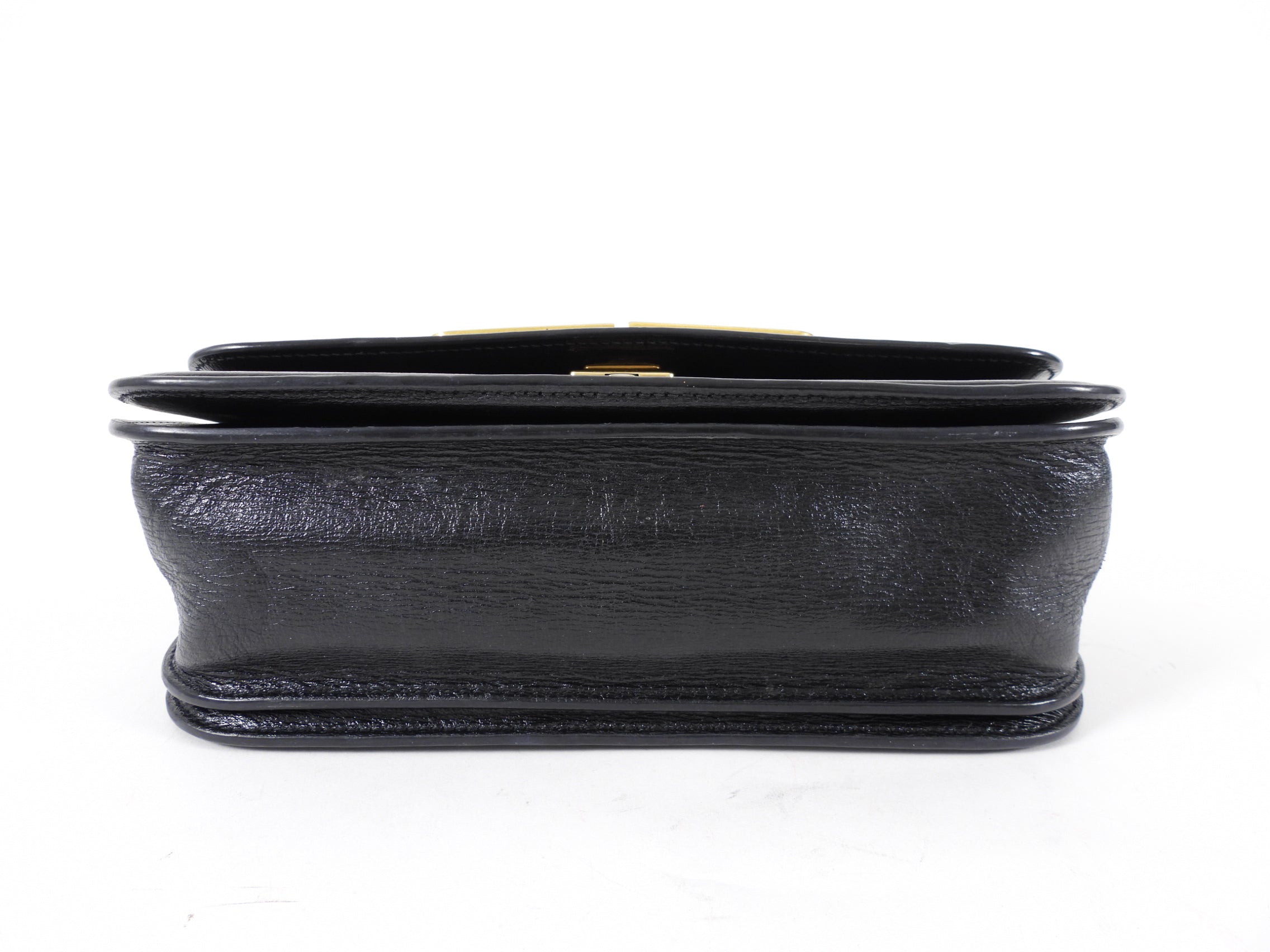 Balenciaga Black Leather Gossip BB Logo Shoulder Bag