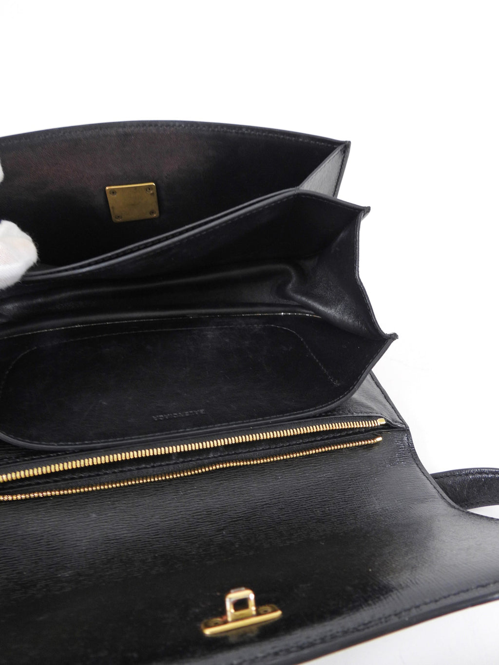 Balenciaga Black Leather Gossip BB Logo Shoulder Bag