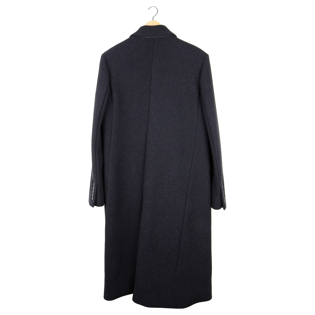 Balenciaga Fall 2017 Charcoal Grey Wool Long Asymmetrical Coat - FR38 / 6