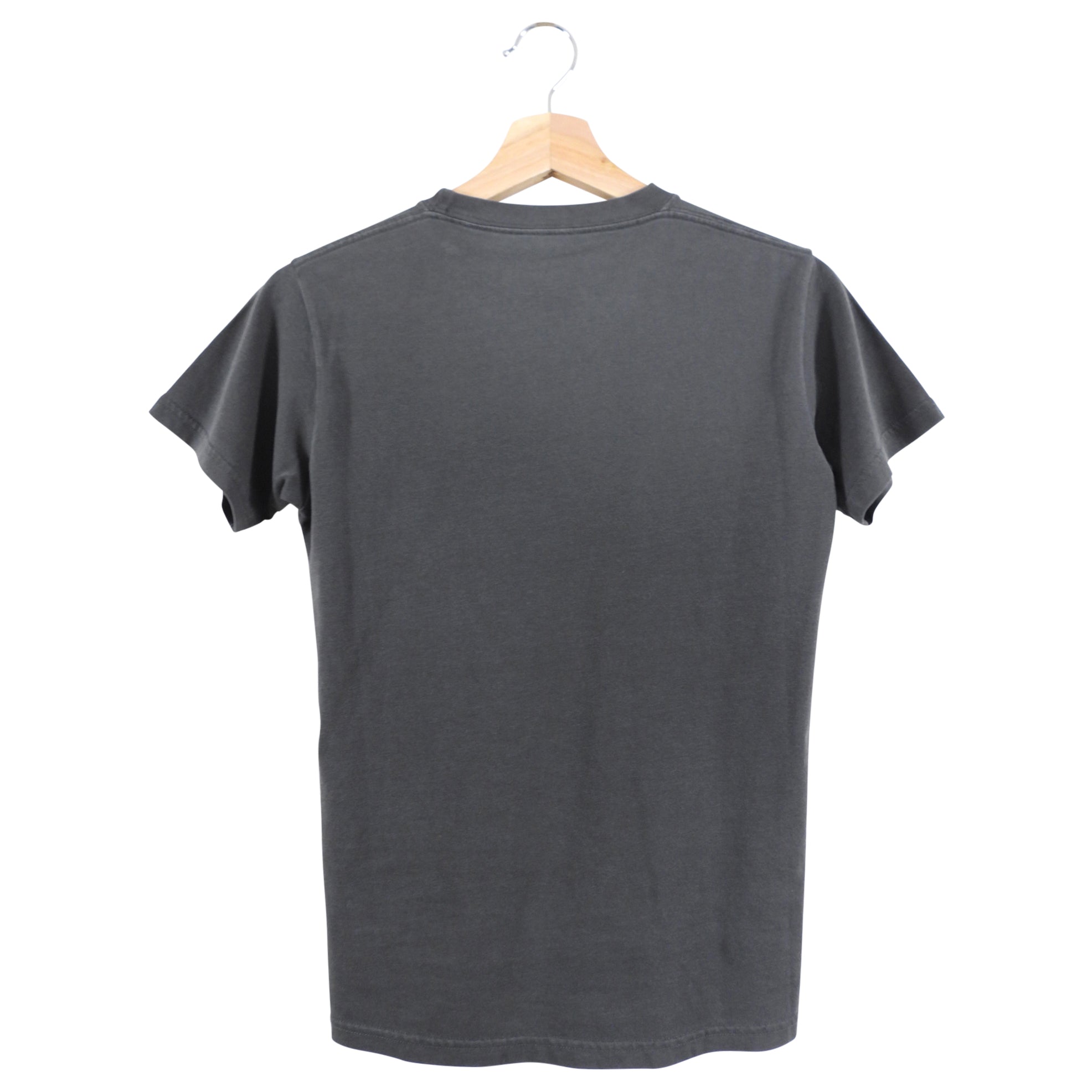 Balenciaga Grey Washed Tee with Small Logo - XS