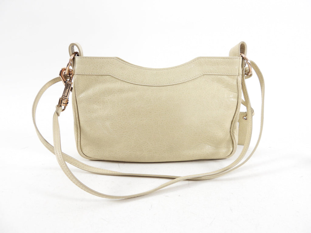 Balenciaga Beige Leather Crossbody Hip Bag