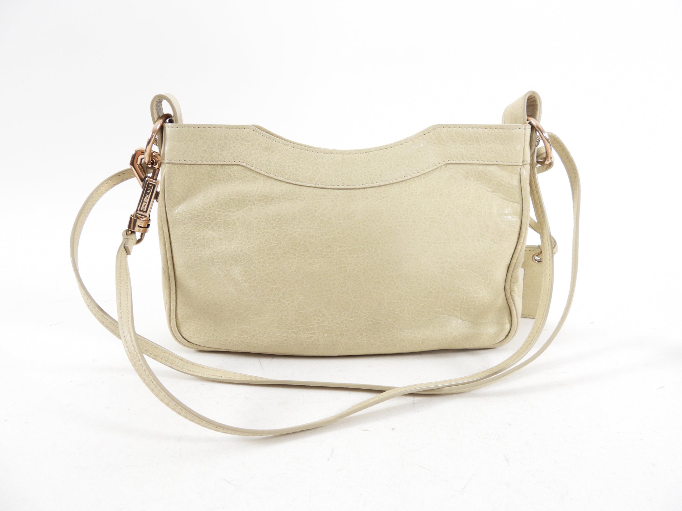 Balenciaga Beige Leather Crossbody Hip Bag