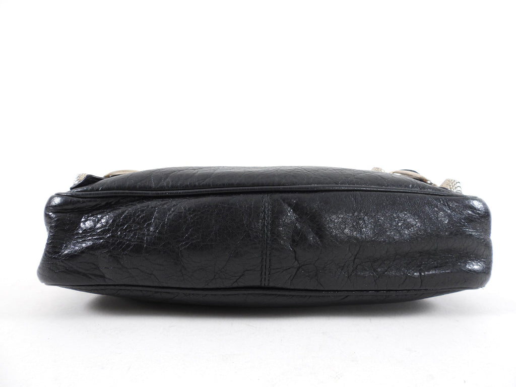Balenciaga Black Leather Giant 12 Stud Hip Crossbody Bag