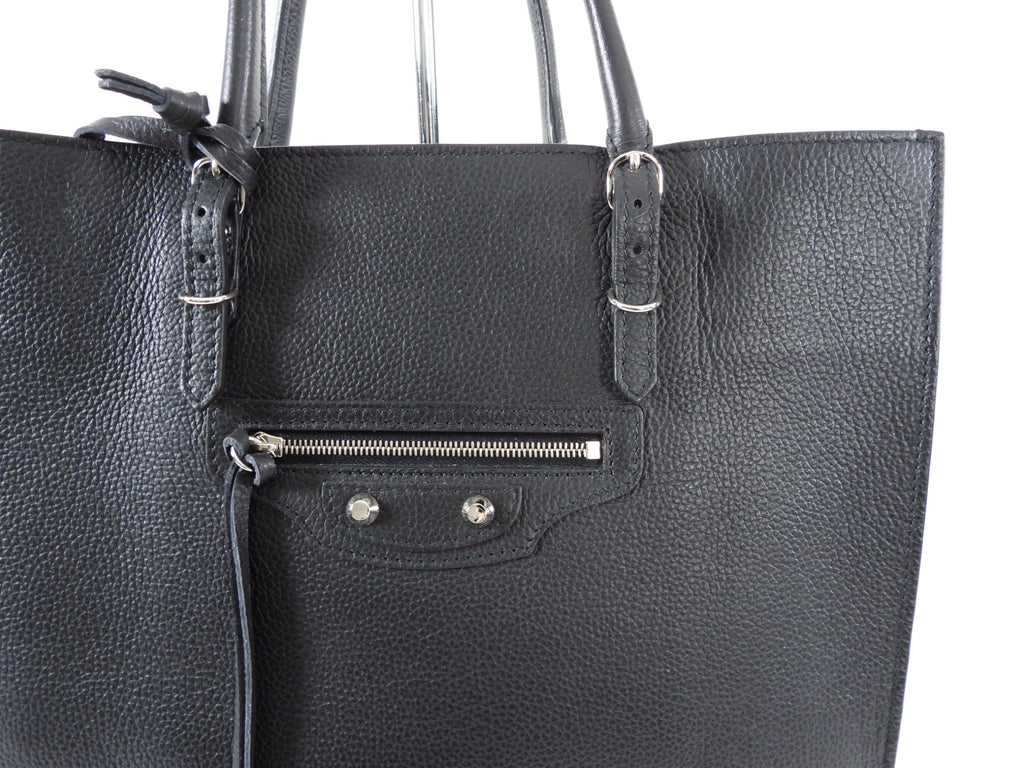 Balenciaga Black and Red Papier A5 Zip Around Tote Bag