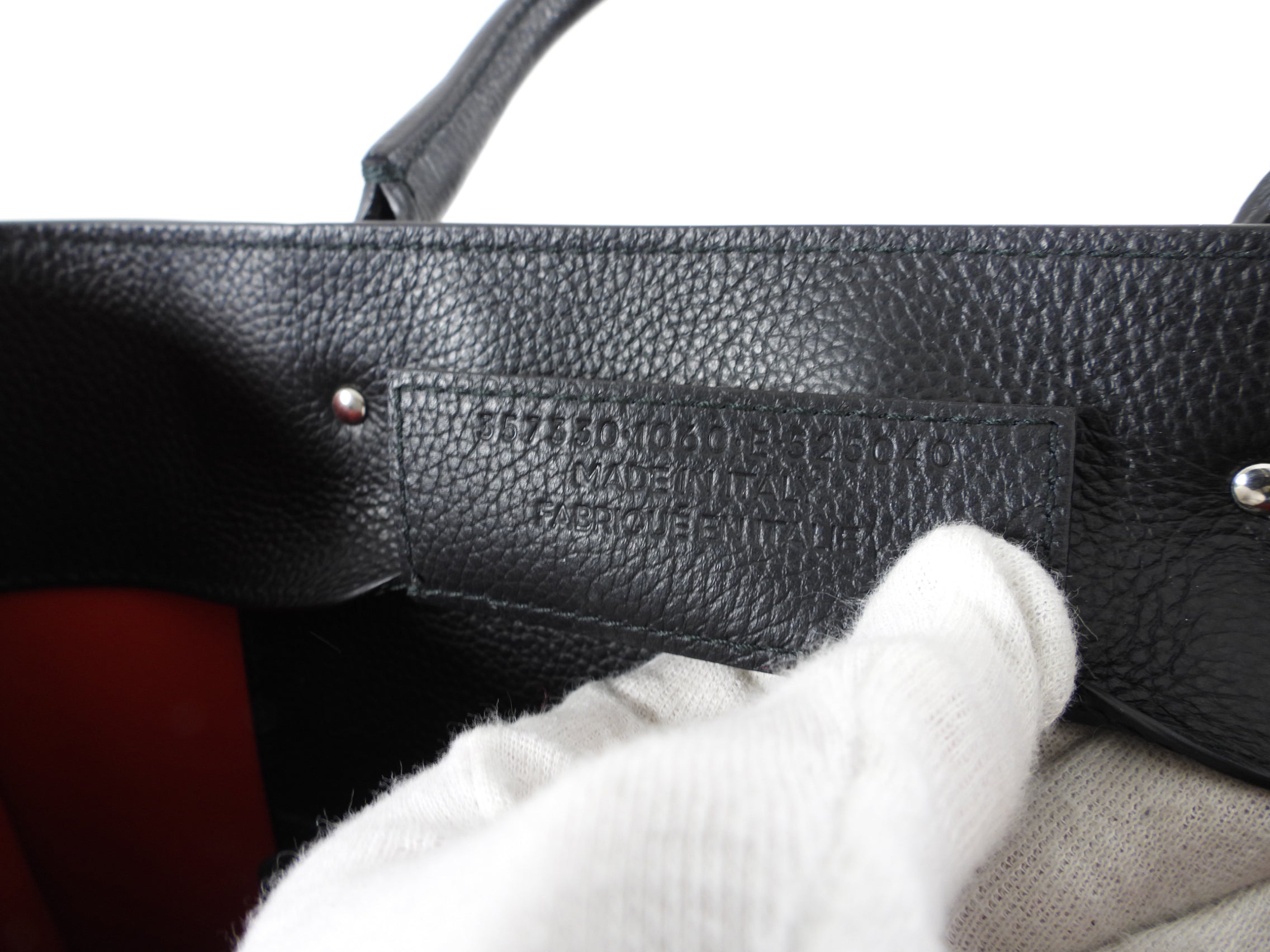 Balenciaga Black and Red Papier A5 Zip Around Tote Bag