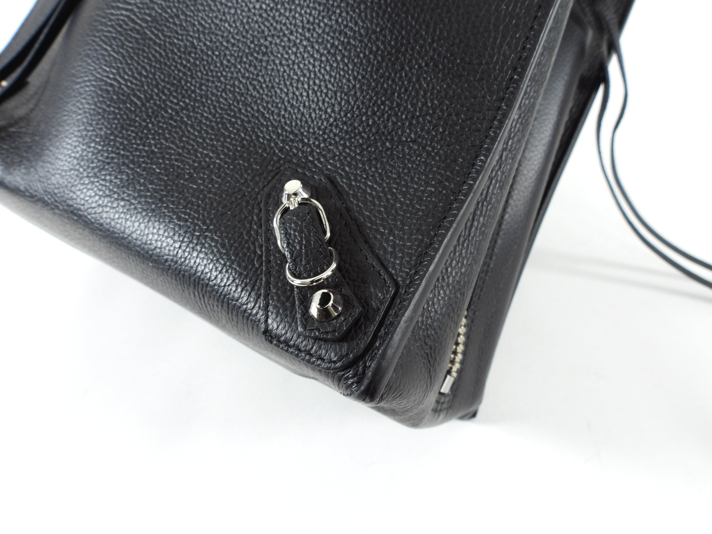 Balenciaga Black and Red Papier A5 Zip Around Tote Bag
