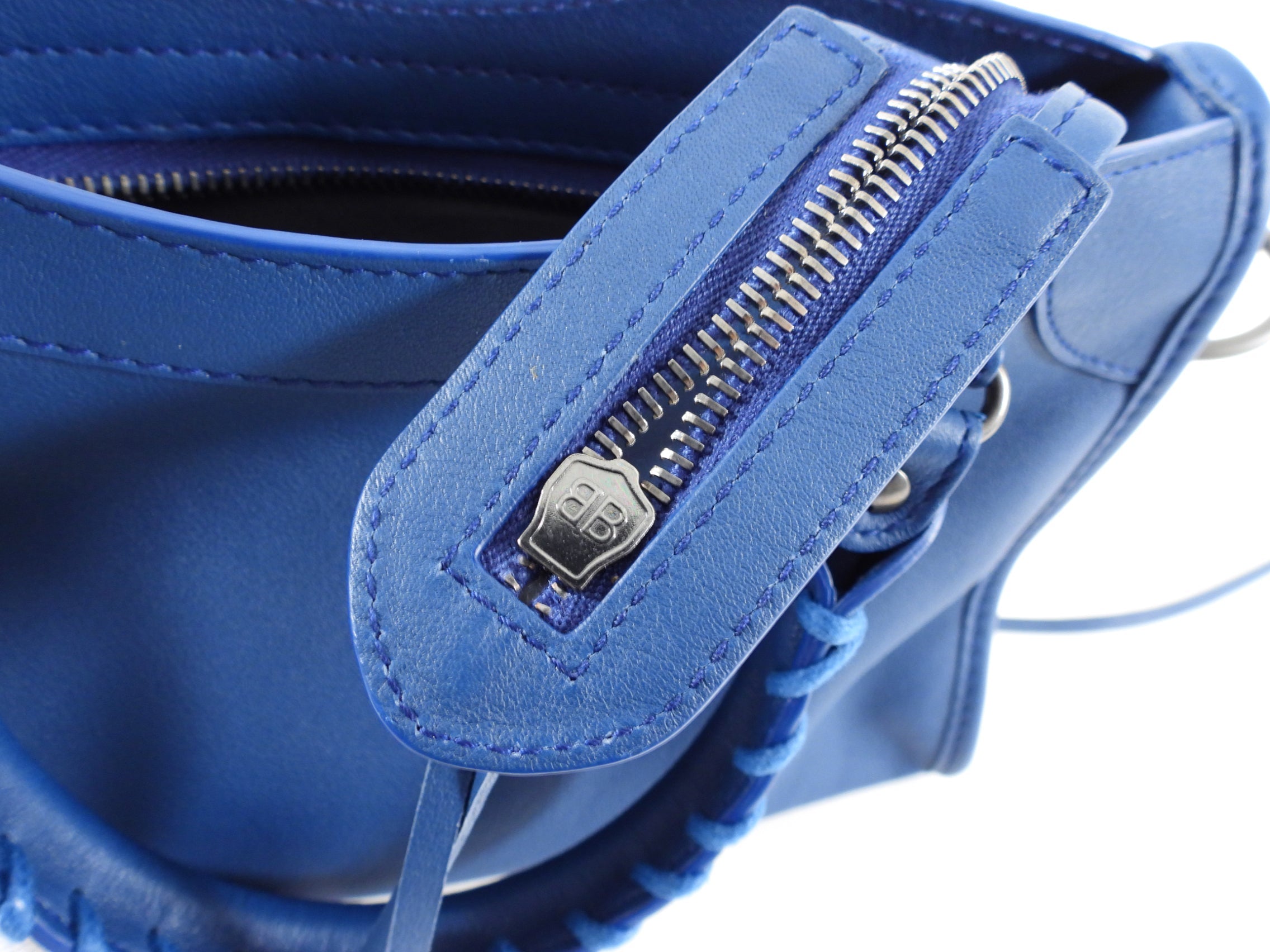 Balenciaga Mini City Bag in Dark Blue and SHW